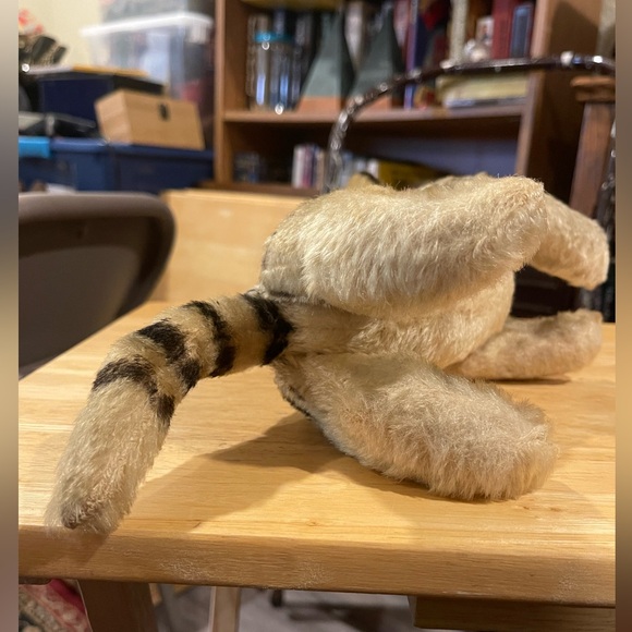 SOLD Steiff Mohair Tabby Cat Fully Articulated/Jointed 1950s No Button One Owner - Picture 11 of 13